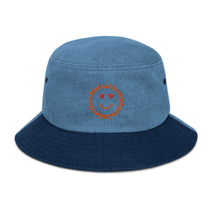 Open image in slideshow, Smiley Face-Denim bucket hat
