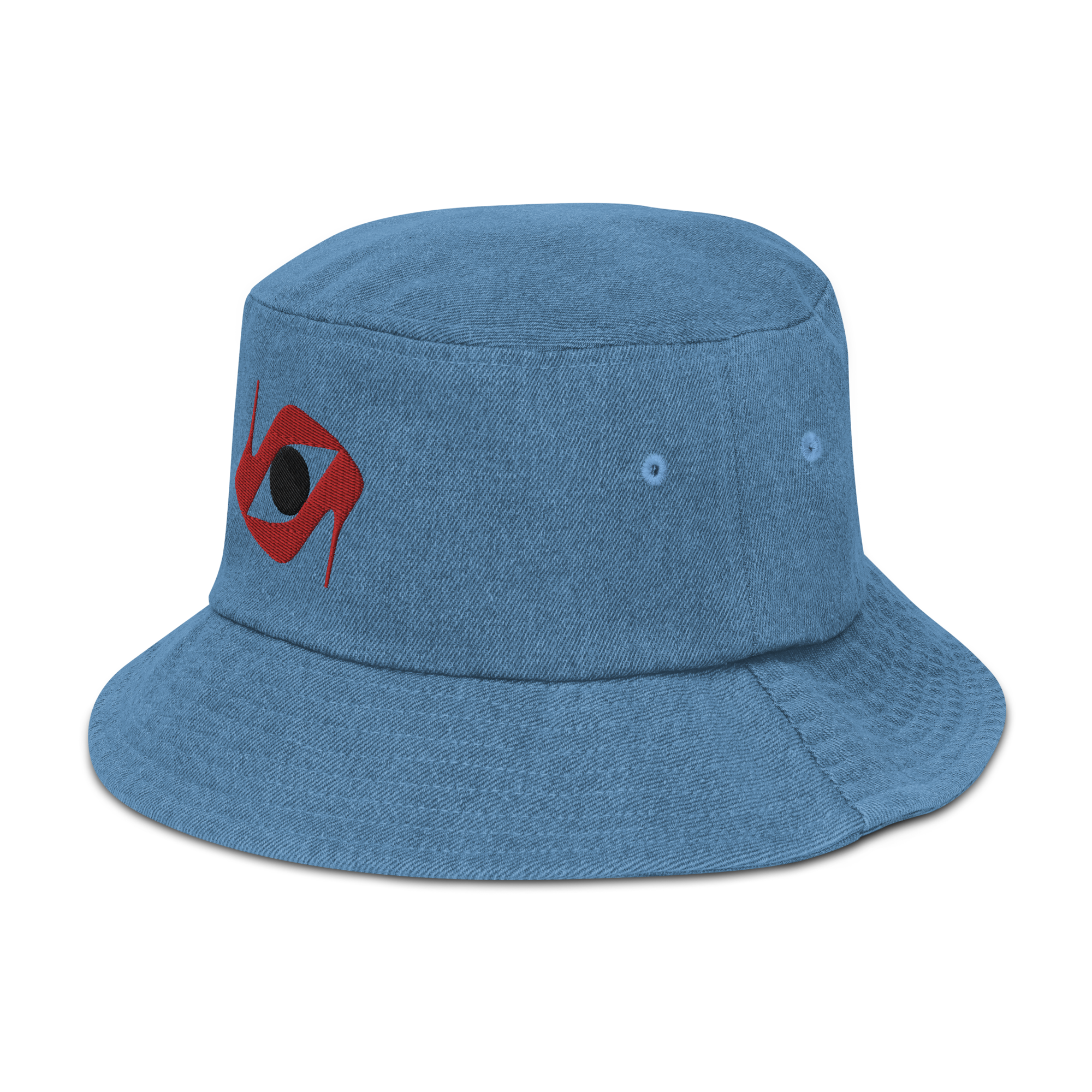 Signature Logo-Denim bucket hat